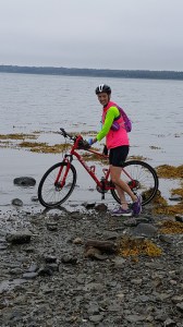 Jill - tire dip in the ocean