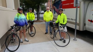 Riders Barbara, Bev and Donna - and Support Driver Mike