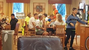 Breakfast for the hungry riders