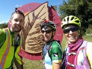 Niles, Donna, Jane at Tobacco Heritage Trail